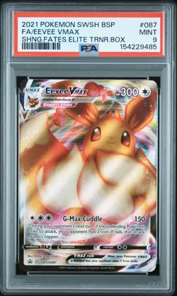 2021 POKEMON SWSH BSP SHINING FATES PROMO #087 FA EEVEE VMAX - PSA 9 MINT - Image 1