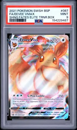 2021 POKEMON SWSH BSP SHINING FATES PROMO #087 FA EEVEE VMAX - PSA 9 MINT - Image 3