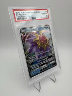 2019 POKEMON HIDDEN FATES STARMIE GX #14/68 PSA 10 GEM MINT HOLO - Image 3