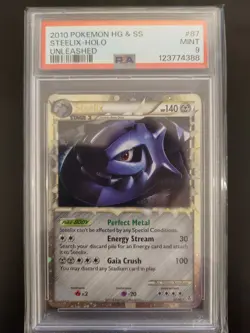 ✨Pokemon TCG Steelix Holo Ultra Rare Prime Edition 2010 Unleashed 87/95 Psa 9 ✨ - Image 1