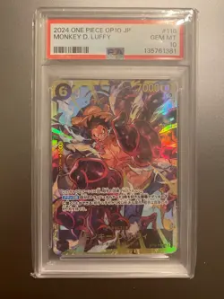 2024 One Piece JP Monkey D. Luffy #OP10-118 SEC Royal Blood PSA 10 - Image 1