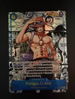 One Piece CCG English Portgas.D.Ace Secret Rare Manga OP13-119 SSP - Image 1