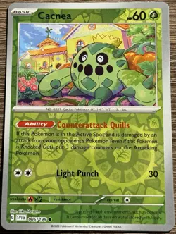 Cacnea 005/198 - Reverse Holo - Pokemon - Scarlet & Violet - NM/M - Image 1