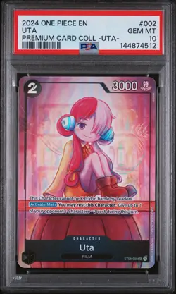 2024 One Piece Uta ST08-002 SR Uta English Premium Card Collection PSA 10 - Image 1