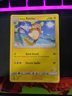 Alolan Raichu – Battle Academy Stamp #SM65 – Black Star Promo – Pokemon Card NM - Image 1