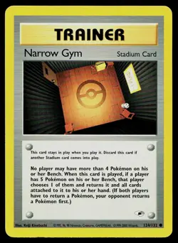 Pokemon Card Gym Heroes Narrow Gym 124/132 Common - Image 1