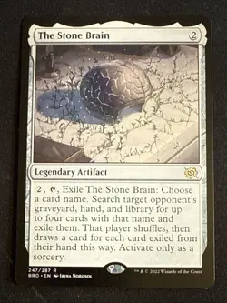 1x The Stone Brain (247) The Brothers' War LP MTG Magic the Gathering x1 MKE - Image 1