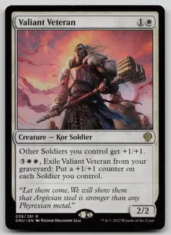 Valiant Veteran #38 (LP) Dominaria United DMU Magic MTG - Image 1