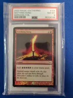 MTG Seething Song Mirrodin Foil PSA 8 NM-MT - Image 1