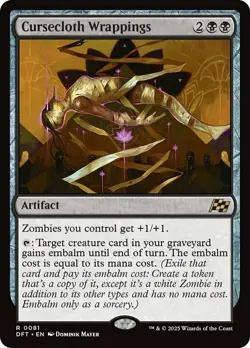 [1x] Cursecloth Wrappings - Foil Near Mint, English Aetherdrift MTG Magic - Image 1