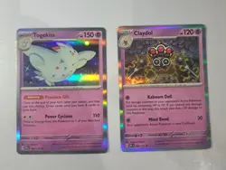 Pokemon Cards Obsidian Flames Claydol 095/197 & Togekiss 085/197 Holo Rare - Image 1