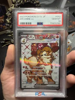 Pokemon Scarlet And Violet Arcanine EX 92/078 PSA 10 Gem Mint Japanese - Image 1