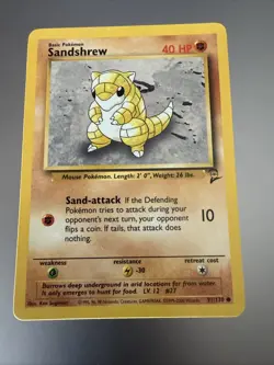 Pokemon 62/102 Sandshrew Base Set Unlimited NM - Image 1