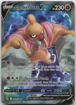 Conkeldurr V 073/078 Ultra Rare Pokemon GO Pokemon Near Mint - Image 1