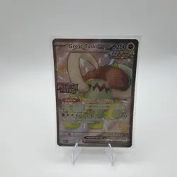 Pokemon TCG Great Tusk ex SVP 072 & Iron Treads ex SVP 073 Paldean Fates Stamped - Image 4