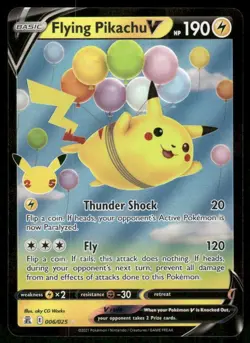 Pokemon Tcg Flying Pikachu V #6 Pokemon Celebrations NM - Image 1