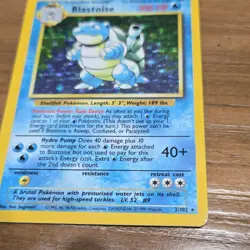 The Pokemon Company Blastoise 2/102 Base Set Holo Rare Unlimited English 1999 - Image 1