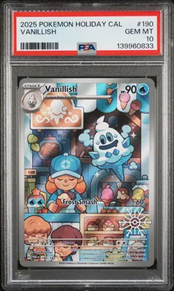 2025 POKEMON HOLIDAY CALENDAR #190 VANILLISH PSA 10 - Image 1