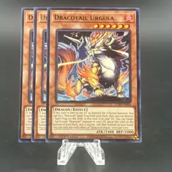 3x Dracotail Urgula 1st Edition Rare JUSH-EN004 Yu-Gi-Oh! - Image 1