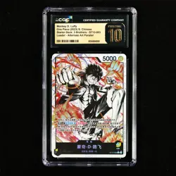 CGC 10 Pristine 2023 One Piece CHN Monkey D. Luffy ST13-003 L (Alt Art) - Image 2