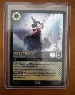 Disney Lorcana MICKEY MOUSE PLAYFUL SORCERER Promo Card D23 - Image 1