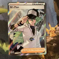 N's Plan (Black Bolt 163/86) full art rare trainer Pokemon card - Image 1