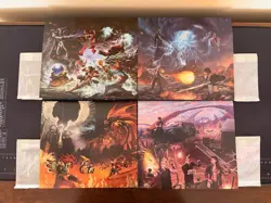 4 Scene Box Easels, 24 Sealed Art Cards (Complete Set) - MTG Final Fantasy - Image 1