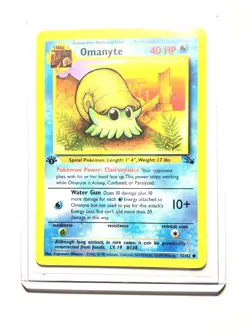 OMANYTE - 52/62 - 1st Edition Fossil - Common - Pokemon Card - NM - Image 1