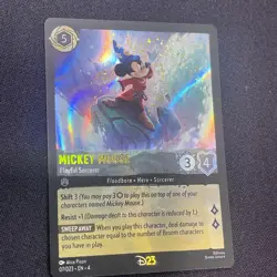 2024 DISNEY D23 EXPO LORCANA MICKEY MOUSE PLAYFUL SORCERER PROMO CARD - Image 2