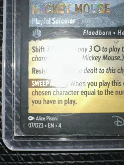 D23 Expo 2024 Disney Lorcana Mickey Mouse Playful Sorcerer Promo Card - Image 5