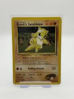 Brock’s Sandshrew 71/132 Gym Heroes EX/LP Pokemon Card - Image 1