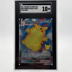 2021 POKEMON CELEBRATIONS #009 FULL ART/SURFING PIKACHU VMAX SGC 10 - Image 1