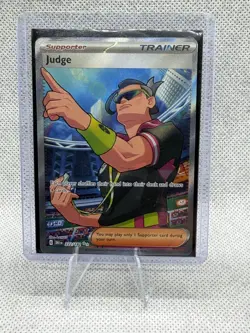 Judge SV10: Destined Rivals - Pokemon NM 222/182 card Supporter Trainer Full Art - Image 2