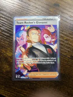 Pokemon Team Rocket's Giovanni 238/182 Special Illustration Rare NM/M - Image 1