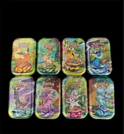 Pokemon TCG Scarlet & Violet: Prismatic Evolutions SEALED Mini Tins - Set of 8 - Image 1