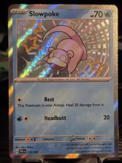 Pokemon TCG: Paldean Fates (116/091) Slowpoke Baby Shiny Holo (NM) - Image 1
