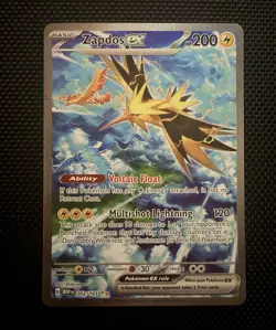 Pokemon TCG Nintendo Zapdos ex 202/165 SV 151 Ultra Rare Holo Full Art 200HP - Image 1