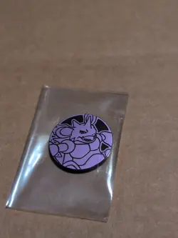 Pokemon Purple Nidoking Mini Coin From 151 Chinese - Image 1
