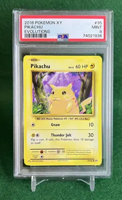 2016 Pokemon XY Pikachu Evolutions #35/108 PSA MINT 9 - Image 1