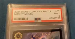 D23 Expo 2024 - Disney Lorcana Promo - Mickey Mouse - Playful Sorcerer - PSA 9 - Image 3