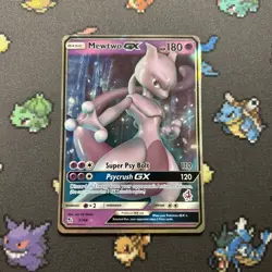 Mewtwo GX 31/68 LP -Ultra Rare Pokemon Card- Battle Academy (2z) - Image 1