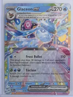 Glaceon ex 026/131 Double Rare Pokemon Card – Prismatic Evolutions - Image 1
