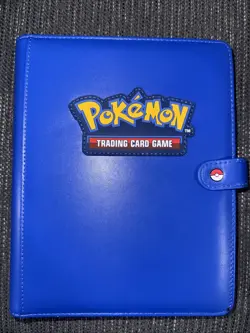 Pokemon Trading Card Game Premium Snap Binder Blue w/ Sleeves - Used - Image 1