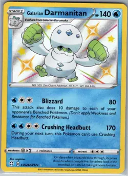 Galarian Darmanitan SV024/SV122 Shining Fates: Shiny Vault - Pokemon Card - NM - Image 1