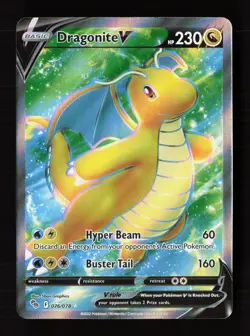 Dragonite V 076/078 Ultra Rare Pokemon GO Pokemon Near Mint - Image 1