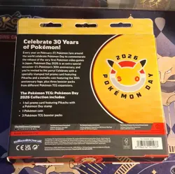Pokemon TCG Pokemon Day 2026 Collection Box Pikachu Promo Coin 3 Boosters - Image 2