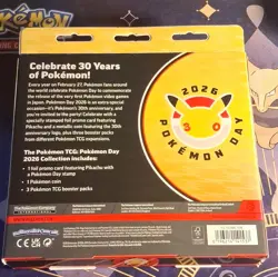 Pokemon TCG Pokemon Day 2026 Collection Box Pikachu Promo Coin 3 Boosters - Image 2