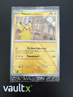JUMBO Pikachu At The Museum Promo Pokemon TCG Card, MEP EN - Sealed - Image 1