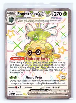 Forretress ex 212/091 Shiny Ultra Rare Paldean Fates Pokemon Near Mint - Image 1