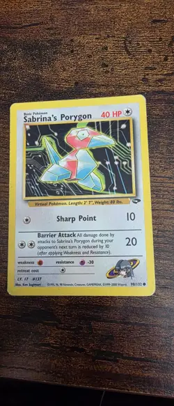 Sabrina's Porygon 98/132 Common Gym Challenge Pokemon Lightly Played - Image 1